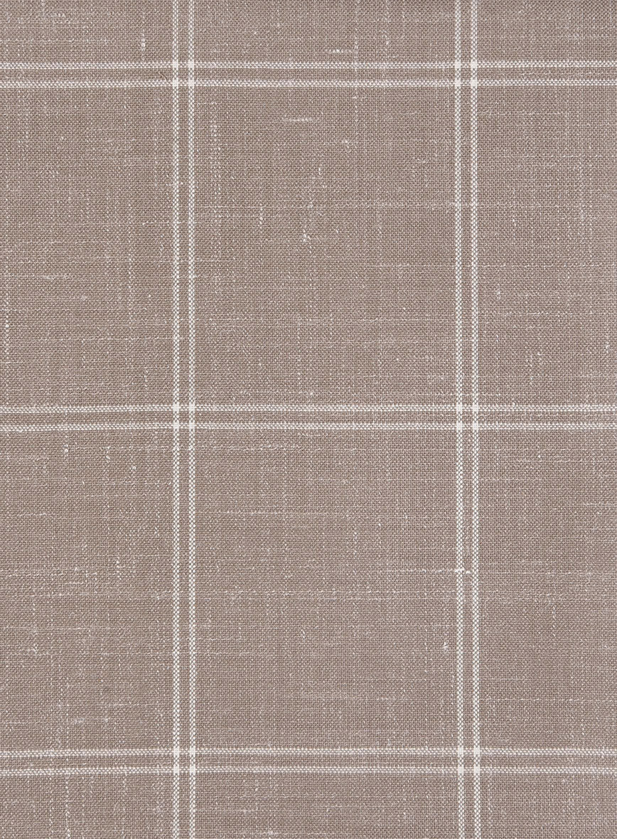 Napolean Noemi Windowpane Brown Wool Pants - Image 3
