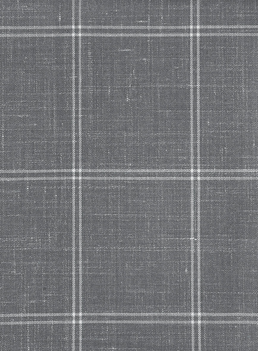 Napolean Noemi Windowpane Gray Wool Suit - Image 7