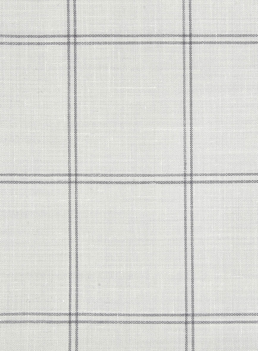 Napolean Noemi Windowpane Light Gray Wool Suit - Image 6