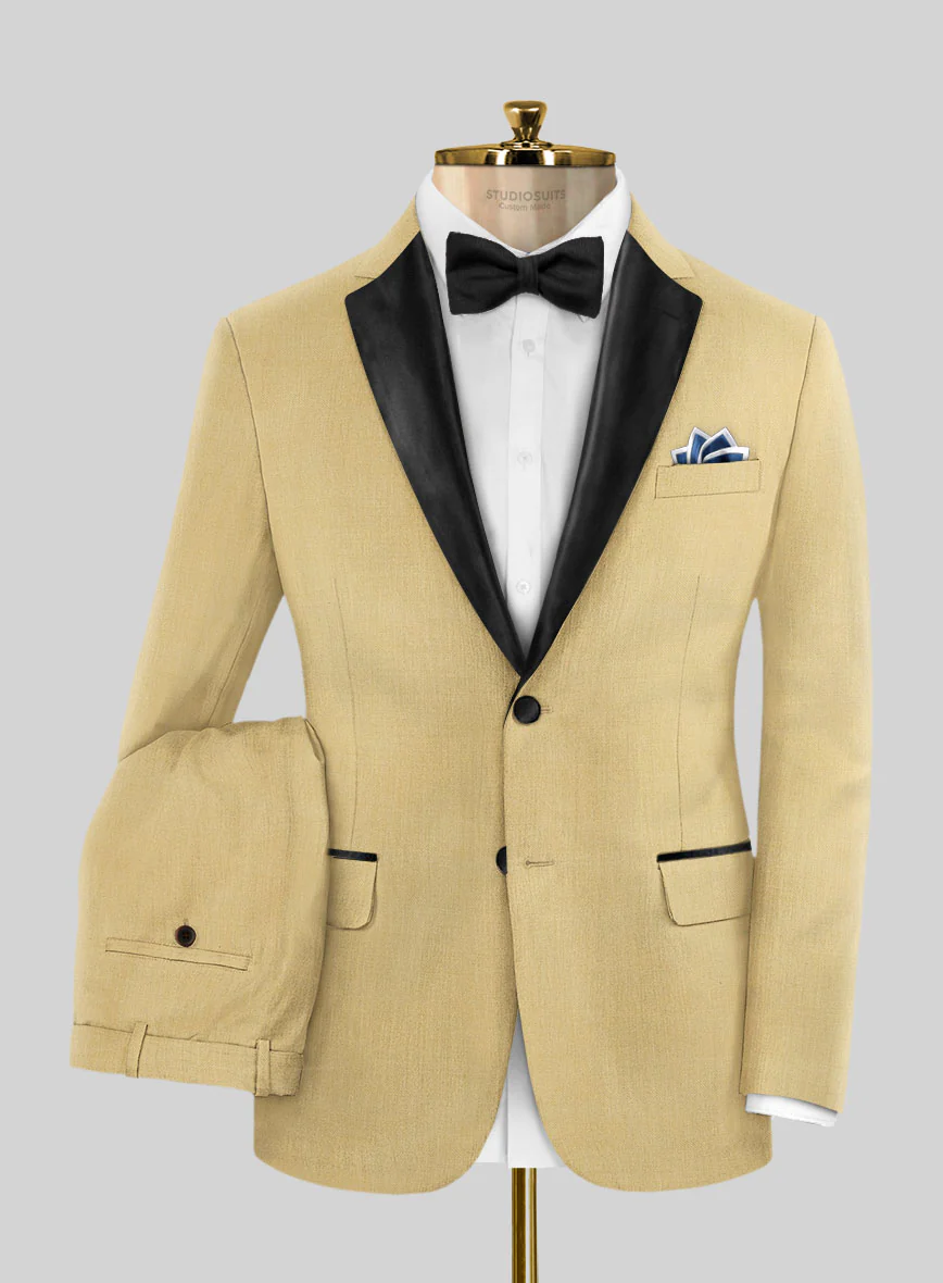 Napolean Old Khaki Wool Tuxedo Suit