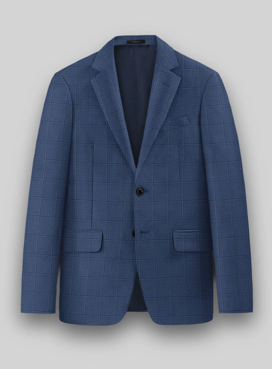 Napolean Pane Blue Wool Suit - Image 3