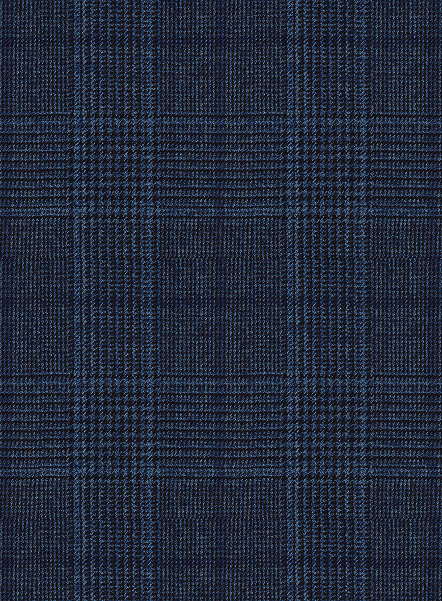 Napolean Porter Prince Of Wales Blue Wool Suit - Image 7