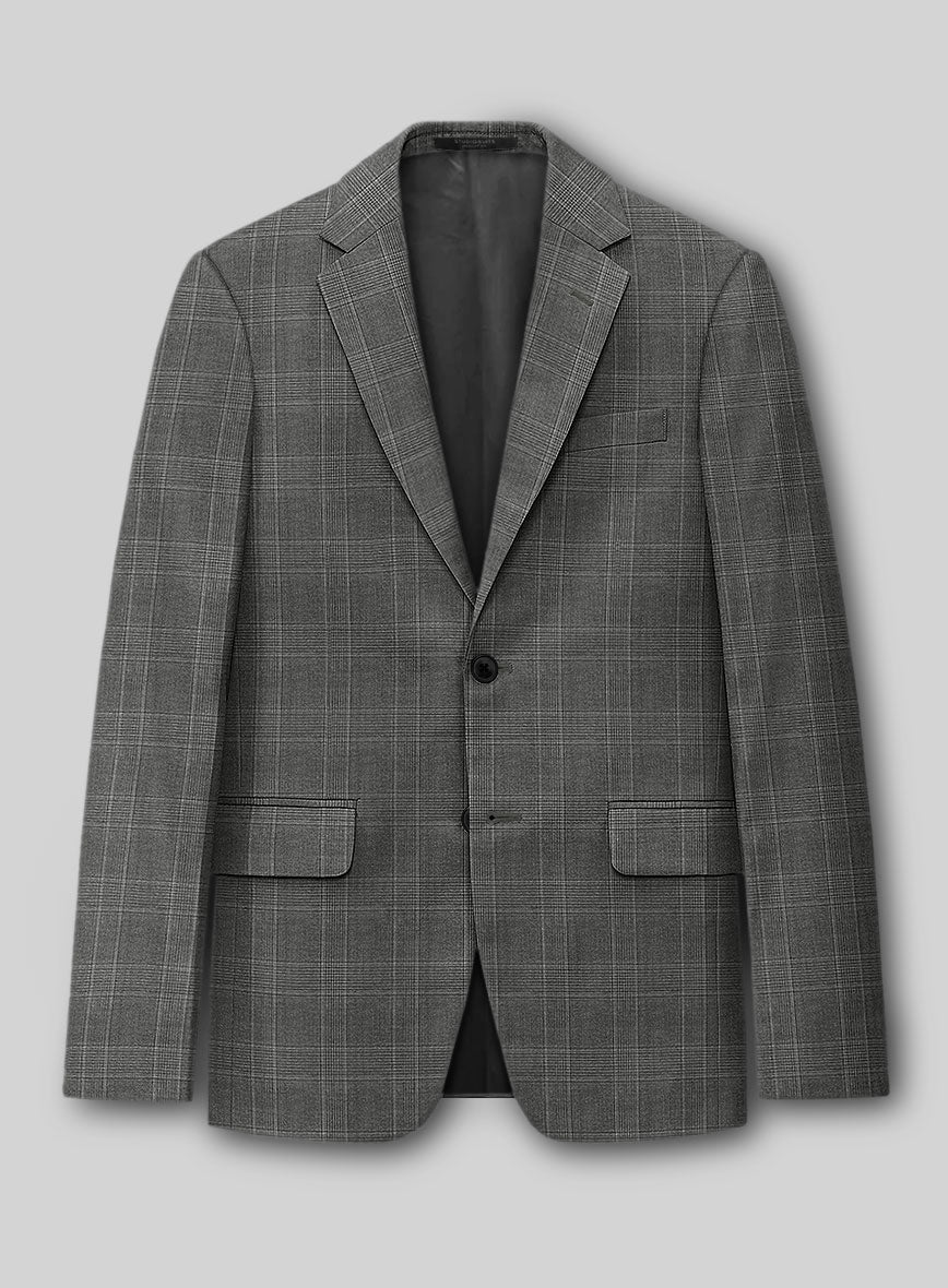 Napolean Porter Prince Of Wales Gray Wool Jacket