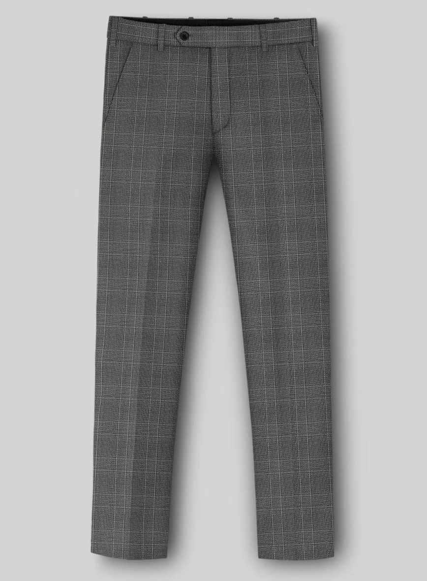 Napolean Porter Prince Of Wales Gray Wool Pants