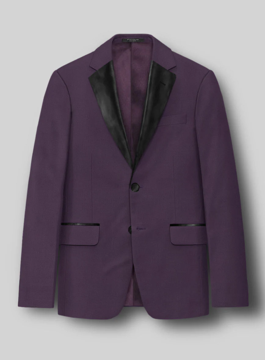 Napolean Purple Wool Tuxedo Jacket
