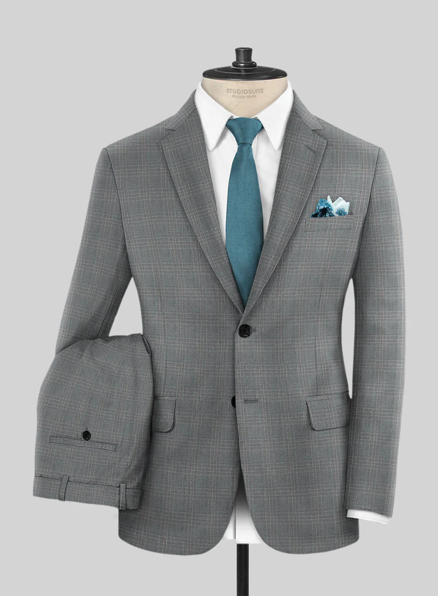 Napolean Retro Gray Glen Suit - Image 2