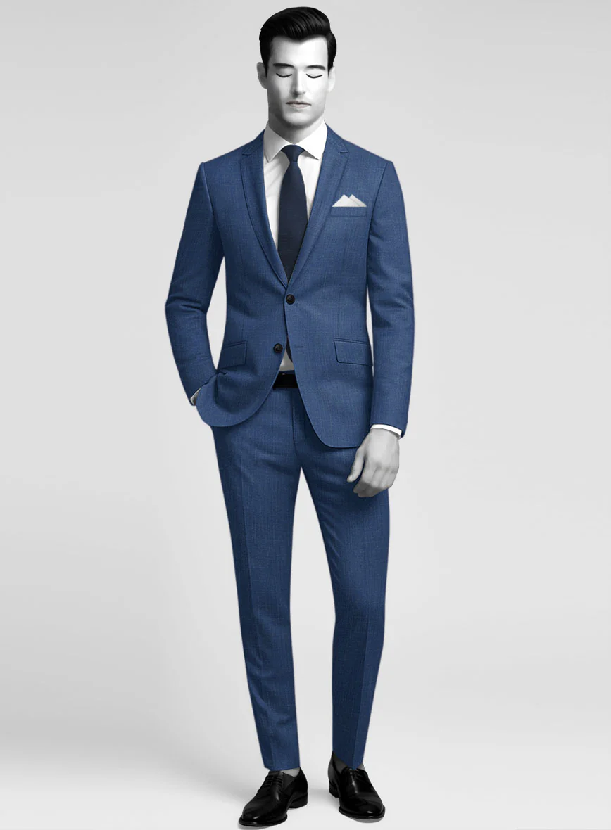 Napolean Ricci Artic Blue Wool Suit