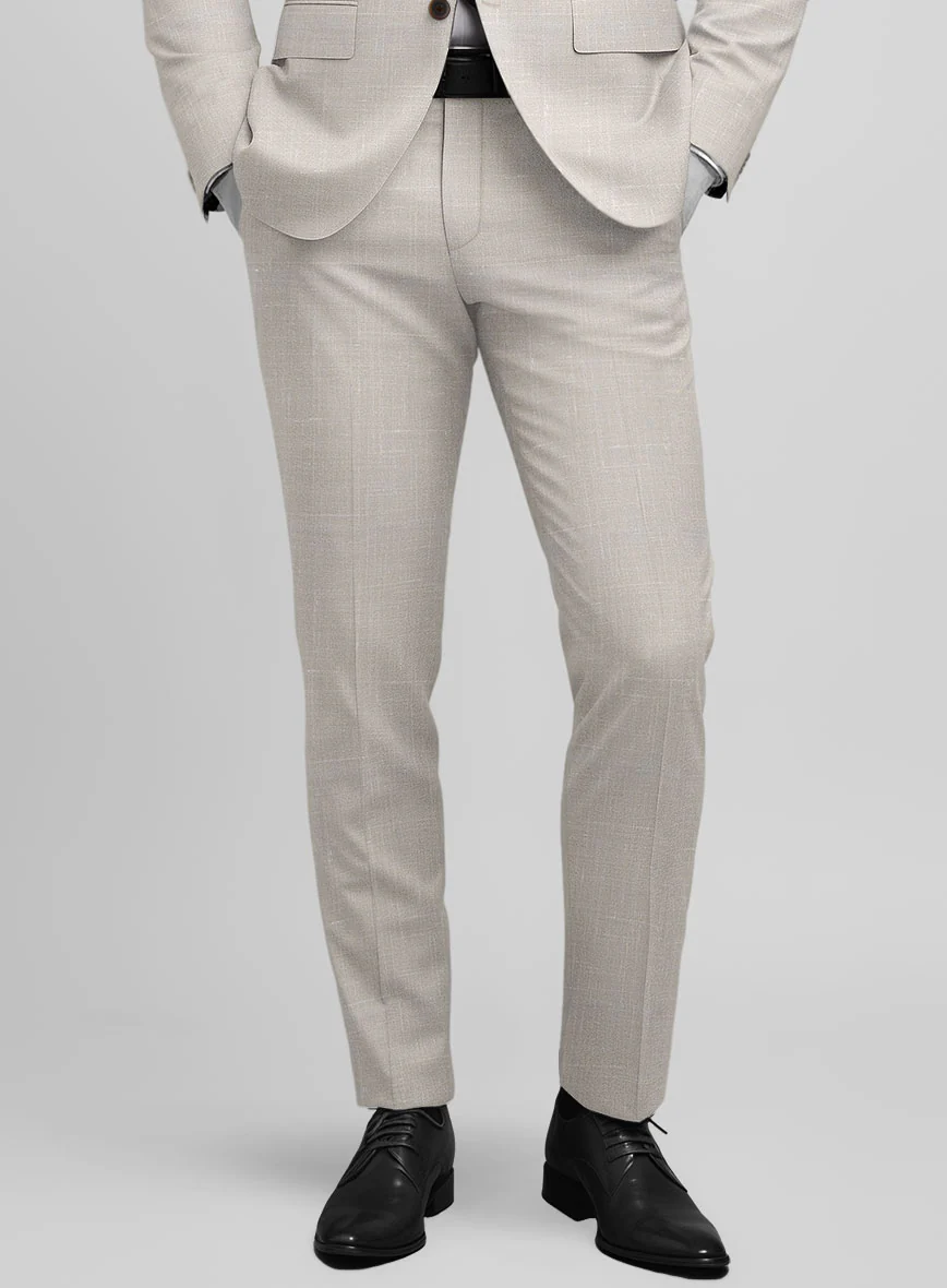 Napolean Ricci Muted Beige Wool Pants