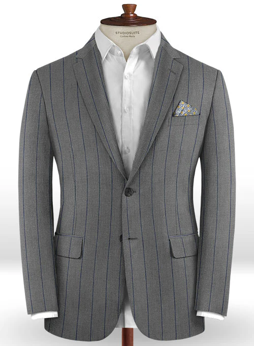 Napolean Rodrio Gray Wool Suit - Image 3