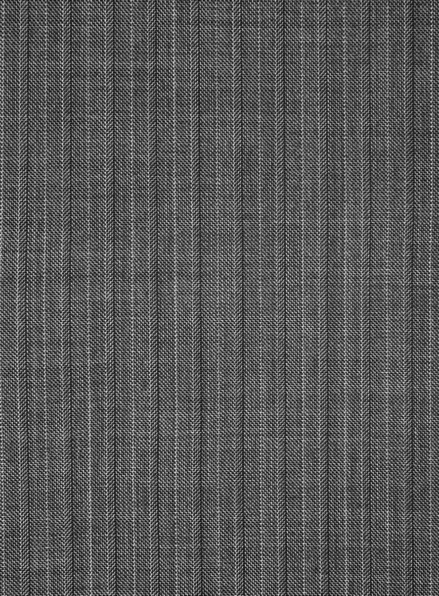 Napolean Romulo Stripe Gray Wool Suit - Image 7