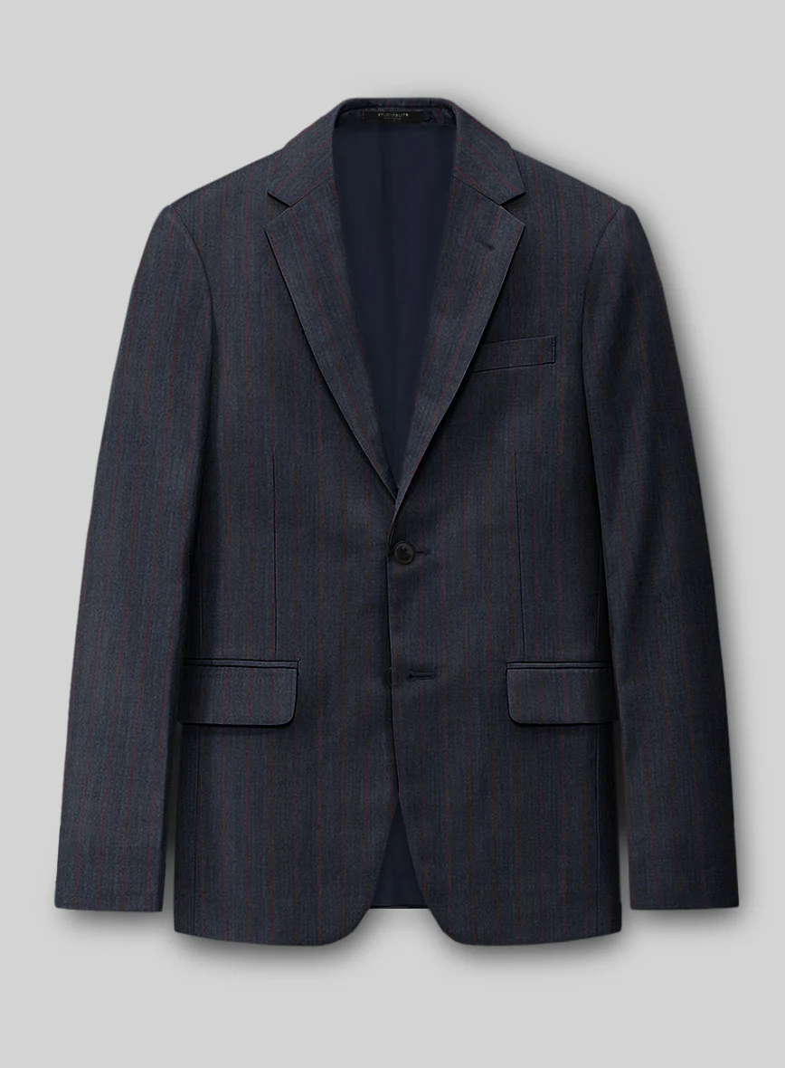 Napolean Rosano Stripe Navy wool Jacket