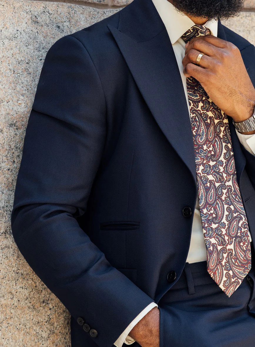 Napolean Royal Blue Birdseye Pablo Style Wool Suit - Image 7