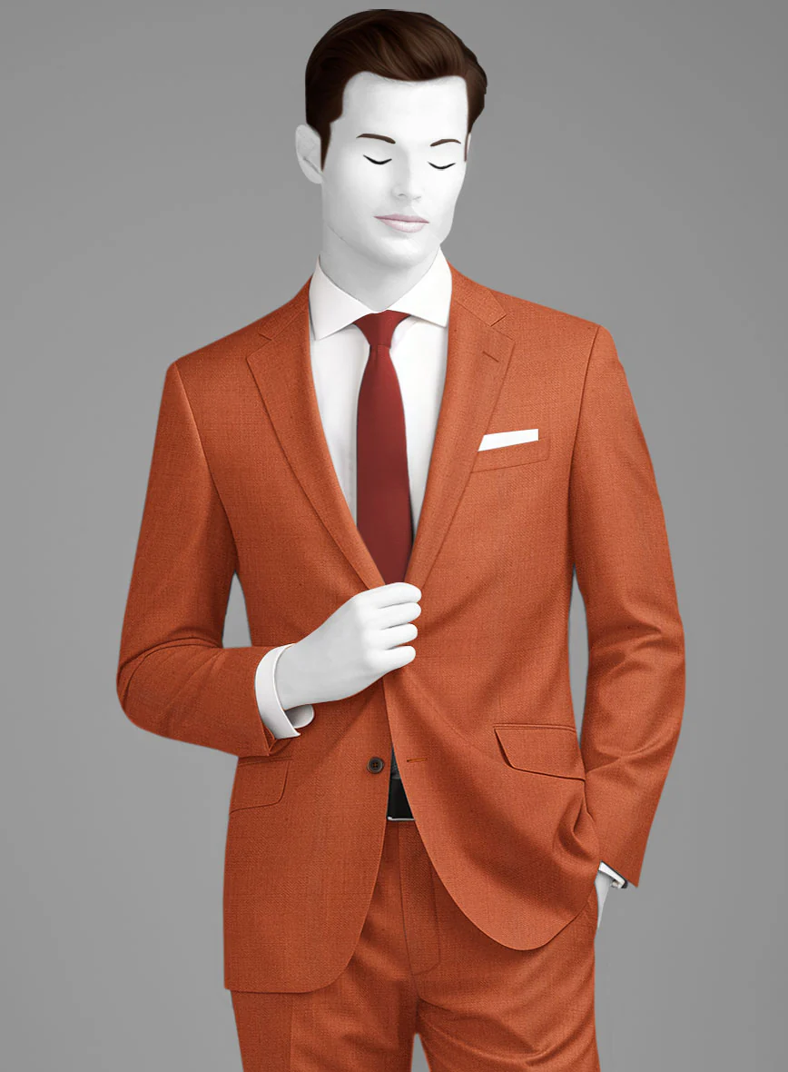 Napolean Runway Orange Wool Suit - Image 4