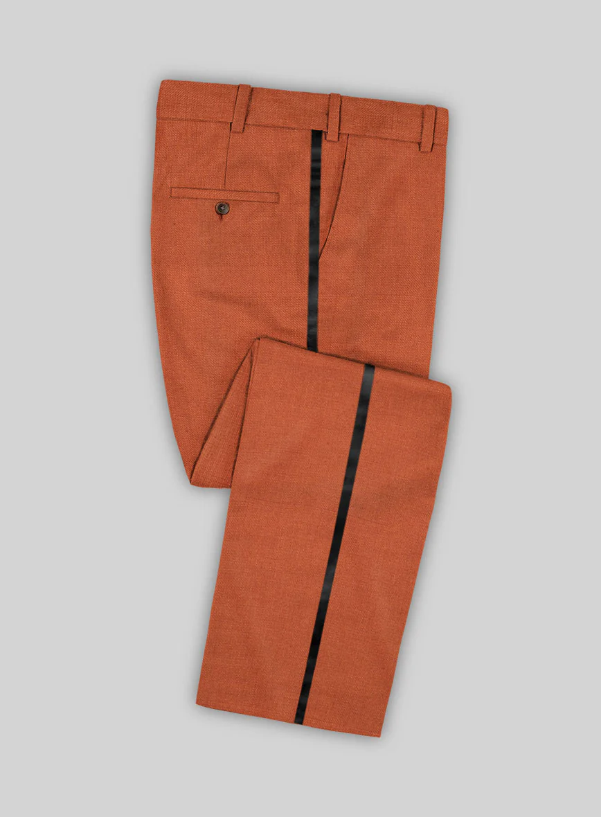 Napolean Runway Orange Wool Tuxedo Suit - Image 3