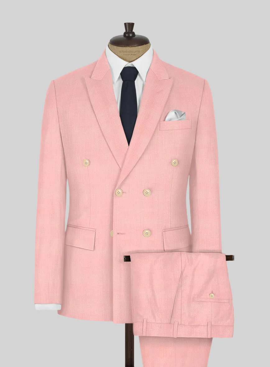 Napolean Runway Pink Wool Double Breasted Suit