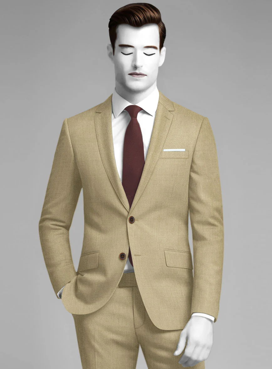 Napolean Sahara Khaki Wool Suit - Image 3