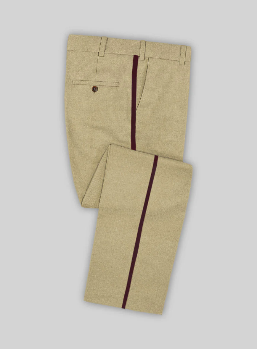 Napolean Sahara Khaki Wool Tuxedo Suit - Image 4