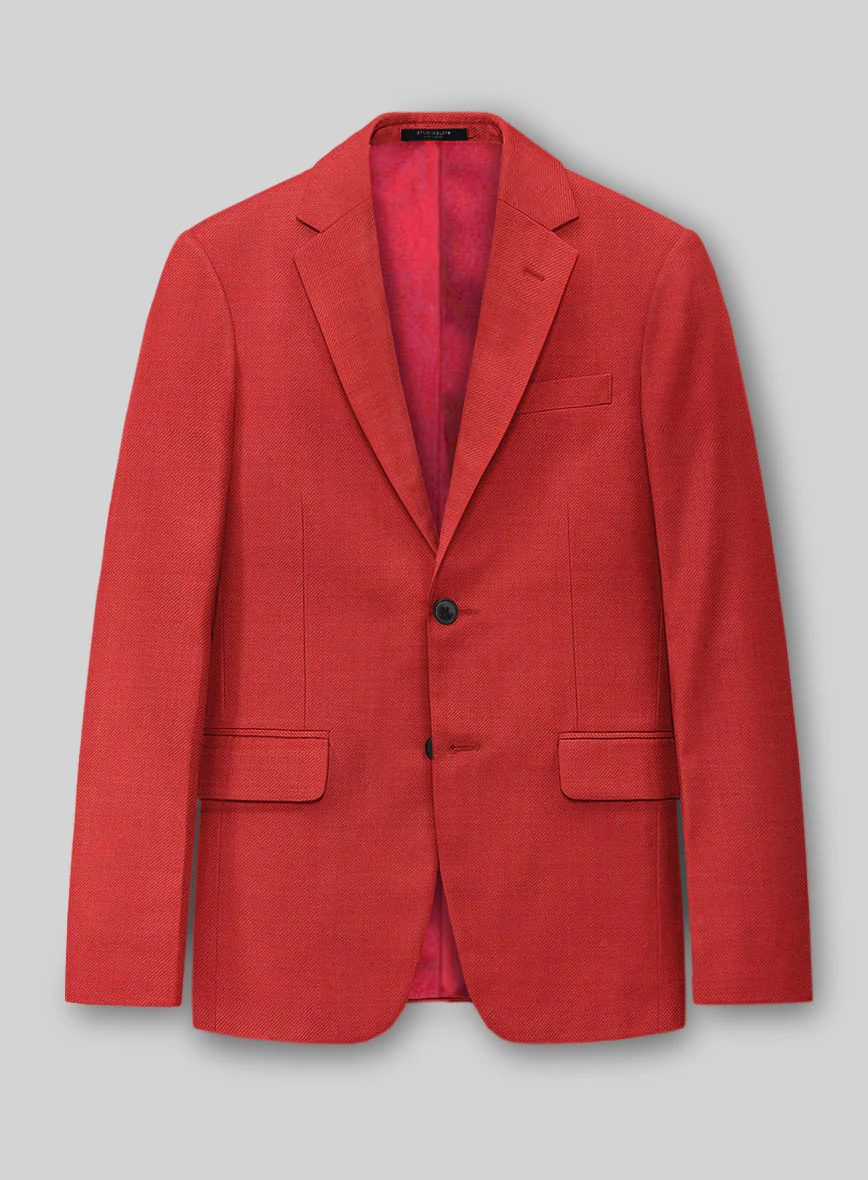 Napolean Sangue Red Wool Suit - Image 2