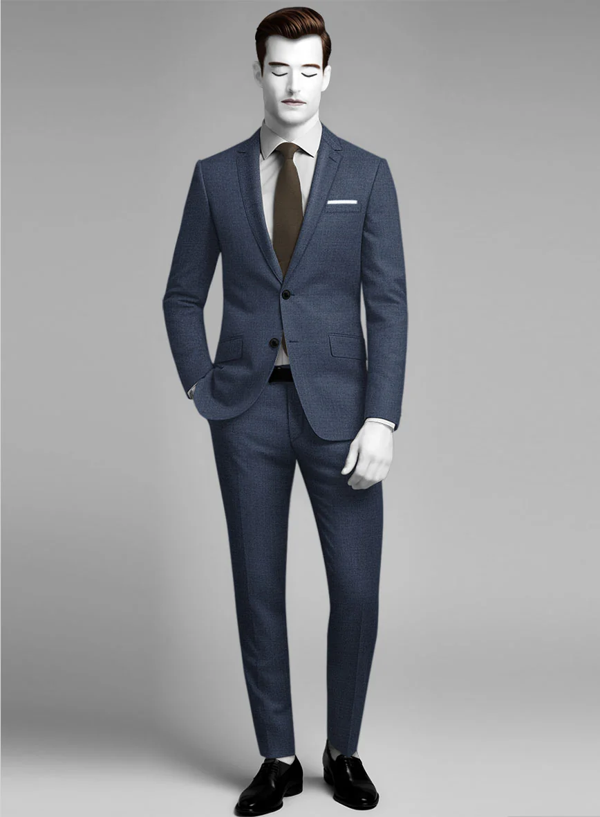 Napolean Slate Blue Wool Suit