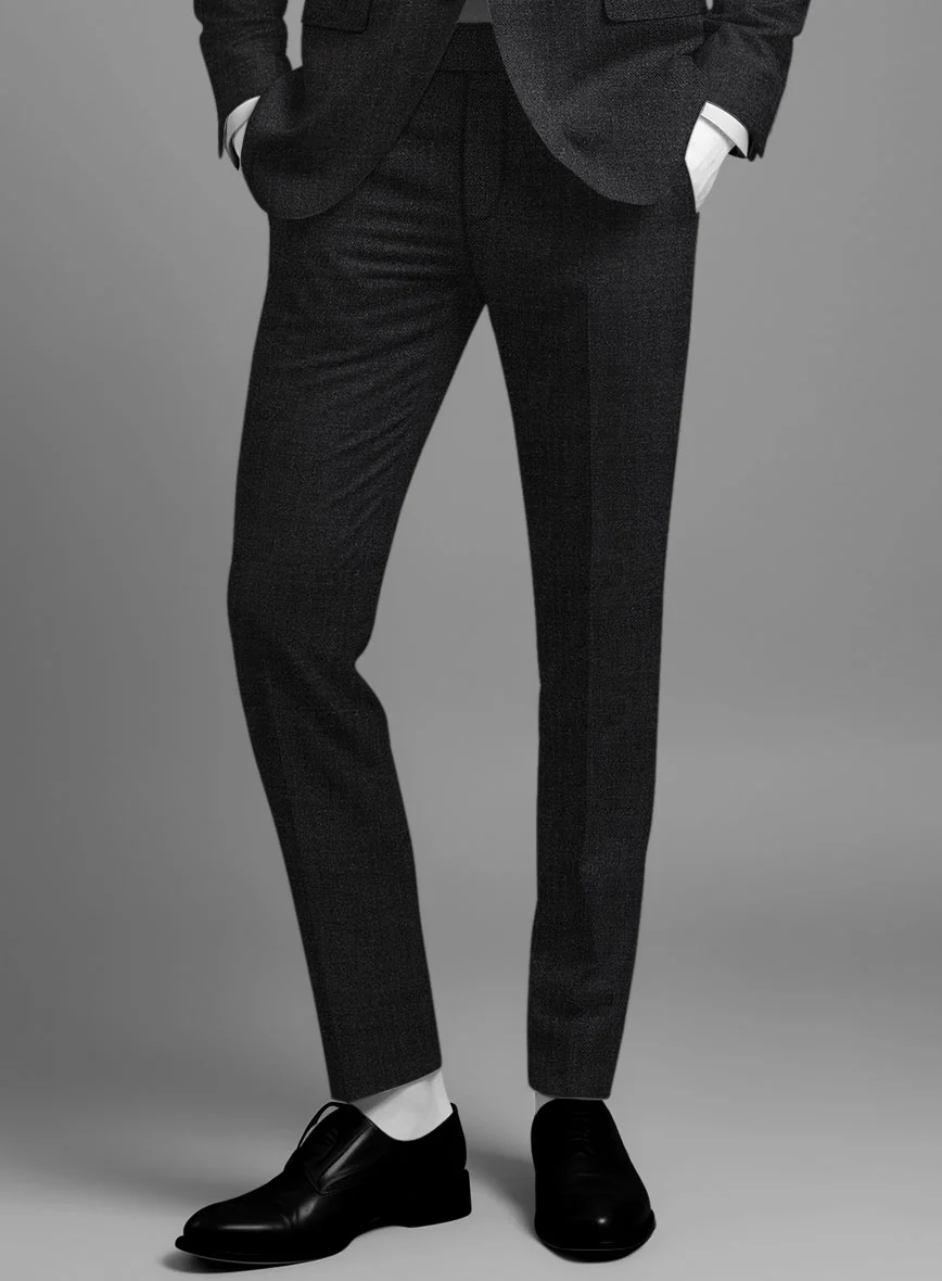 Napolean Stone Black Wool Pants - Image 2