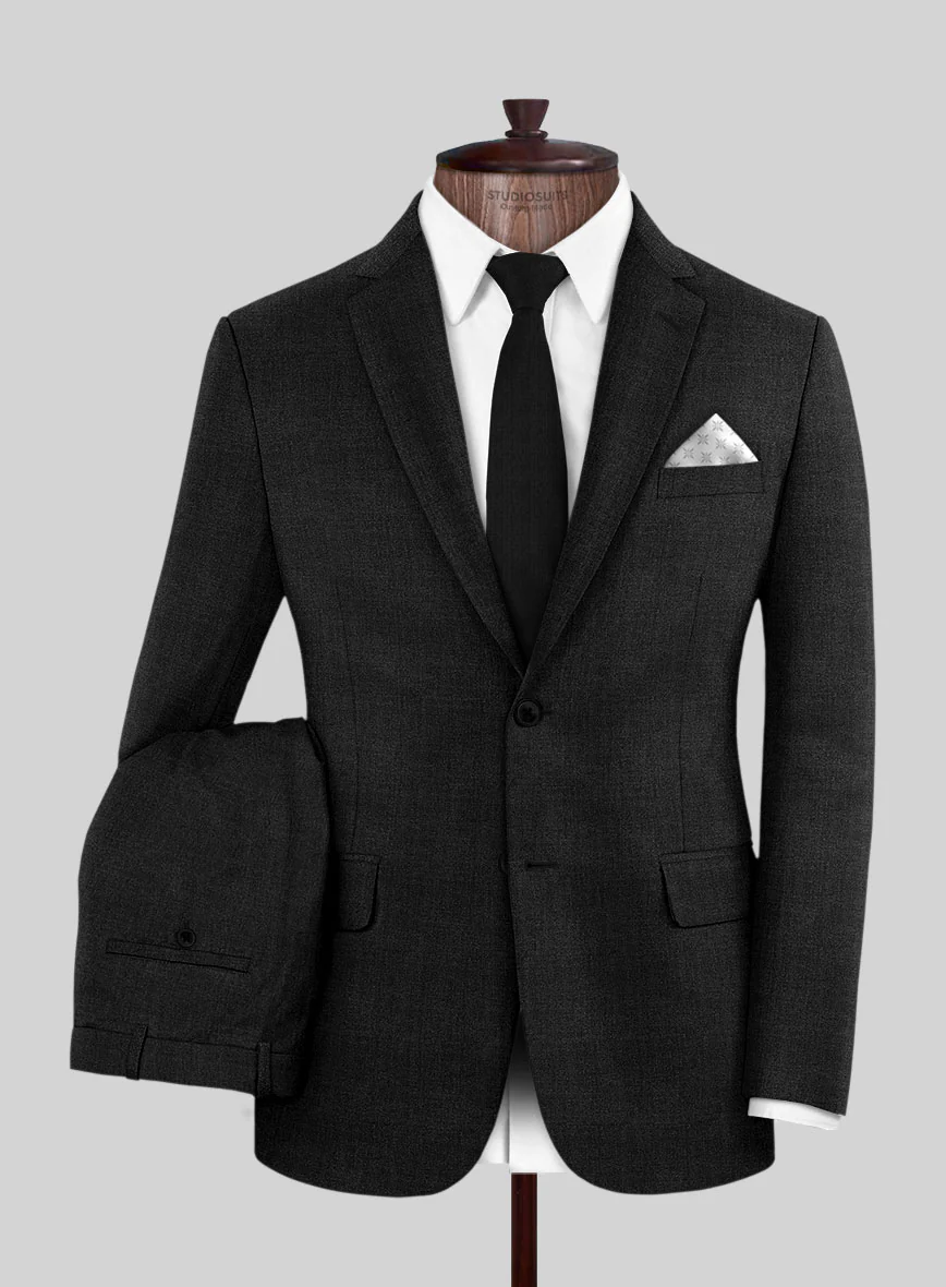 Napolean Stone Black Wool Suit - Image 2
