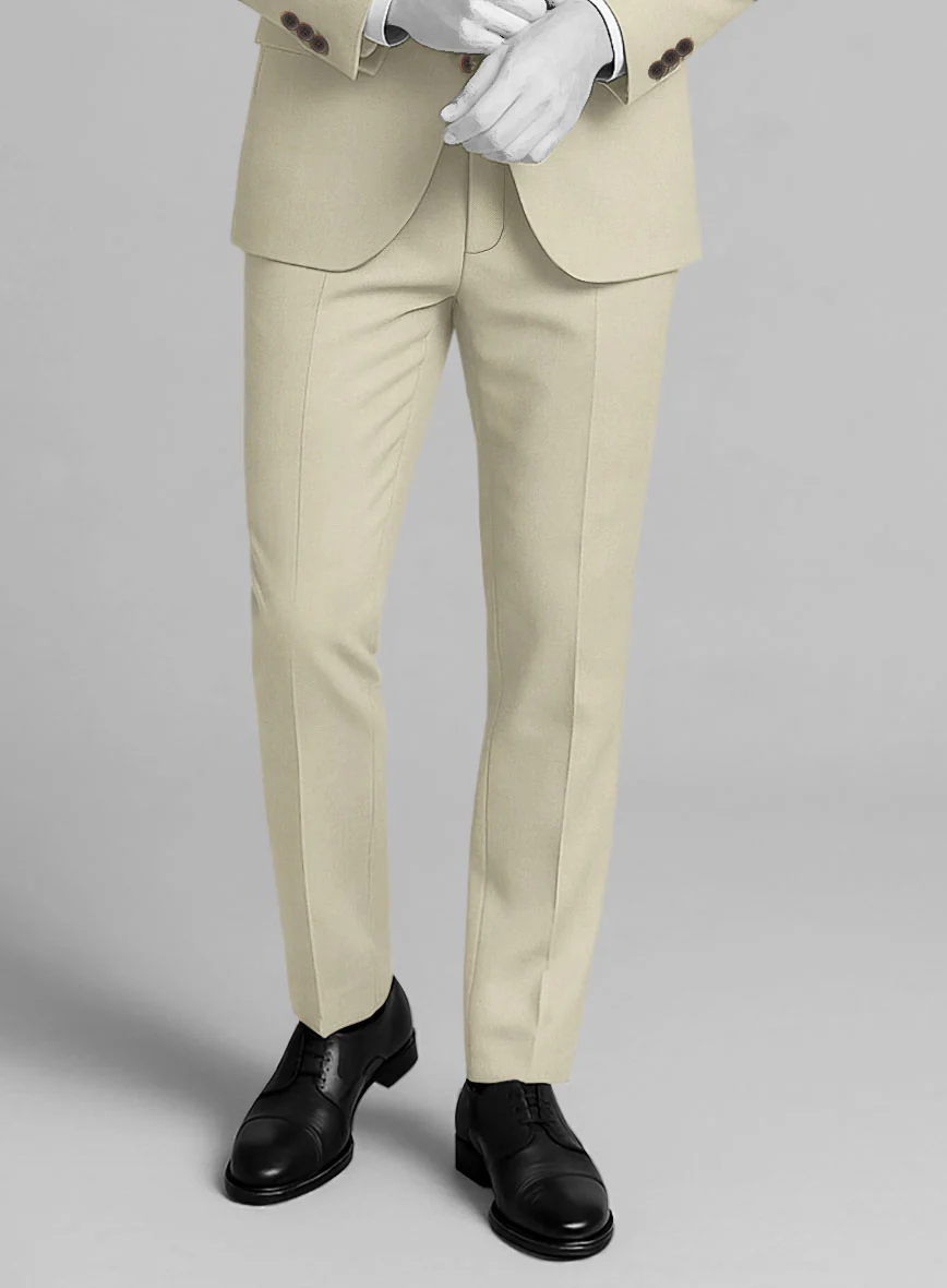 Napolean Stretch Beige Wool Pants