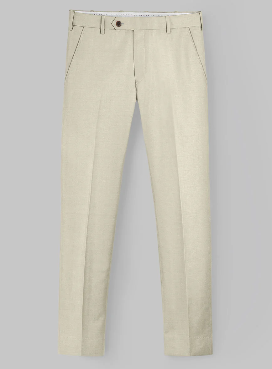 Napolean Stretch Beige Wool Suit - Image 4