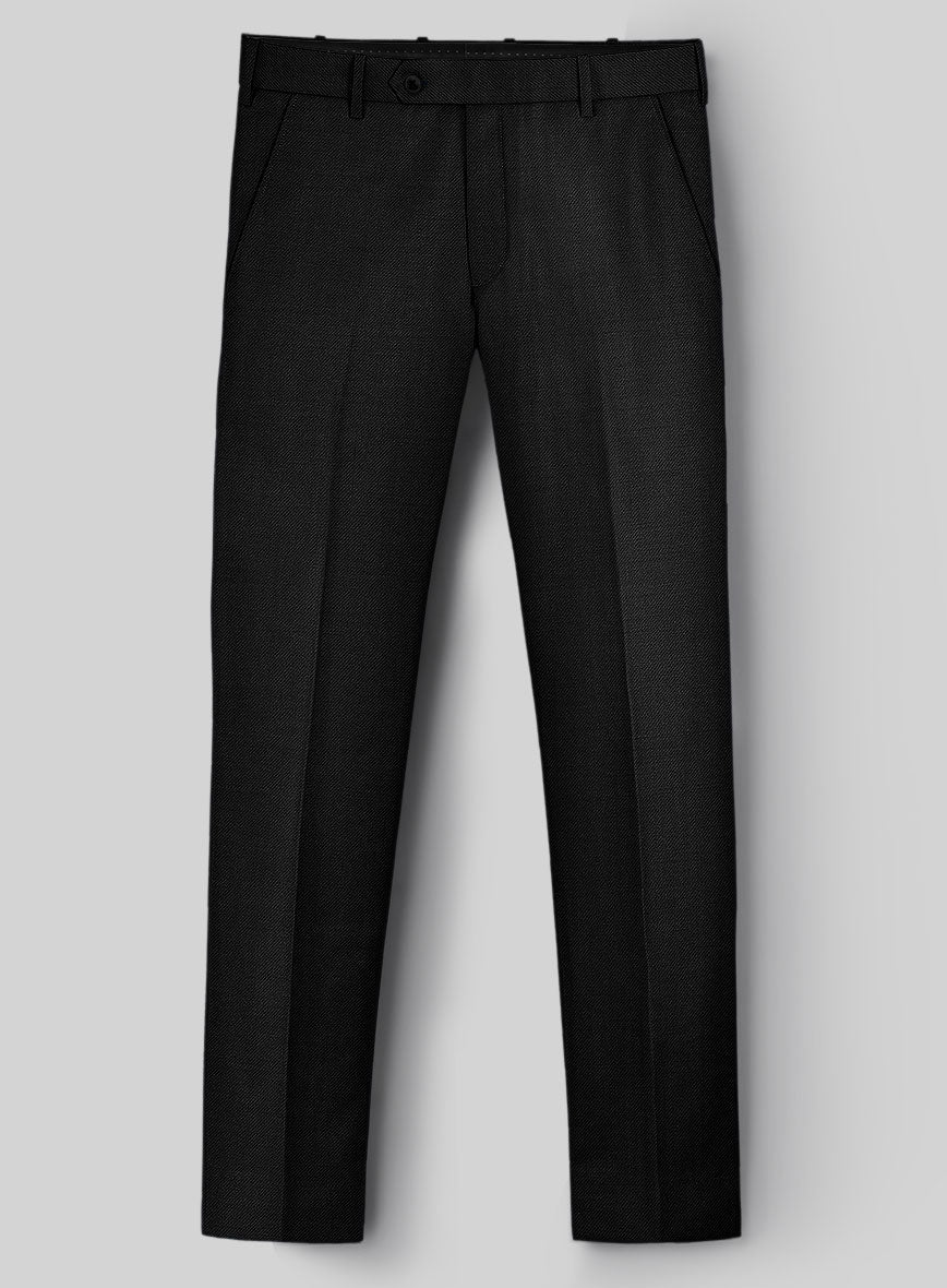 Napolean Stretch Black Wool Pants