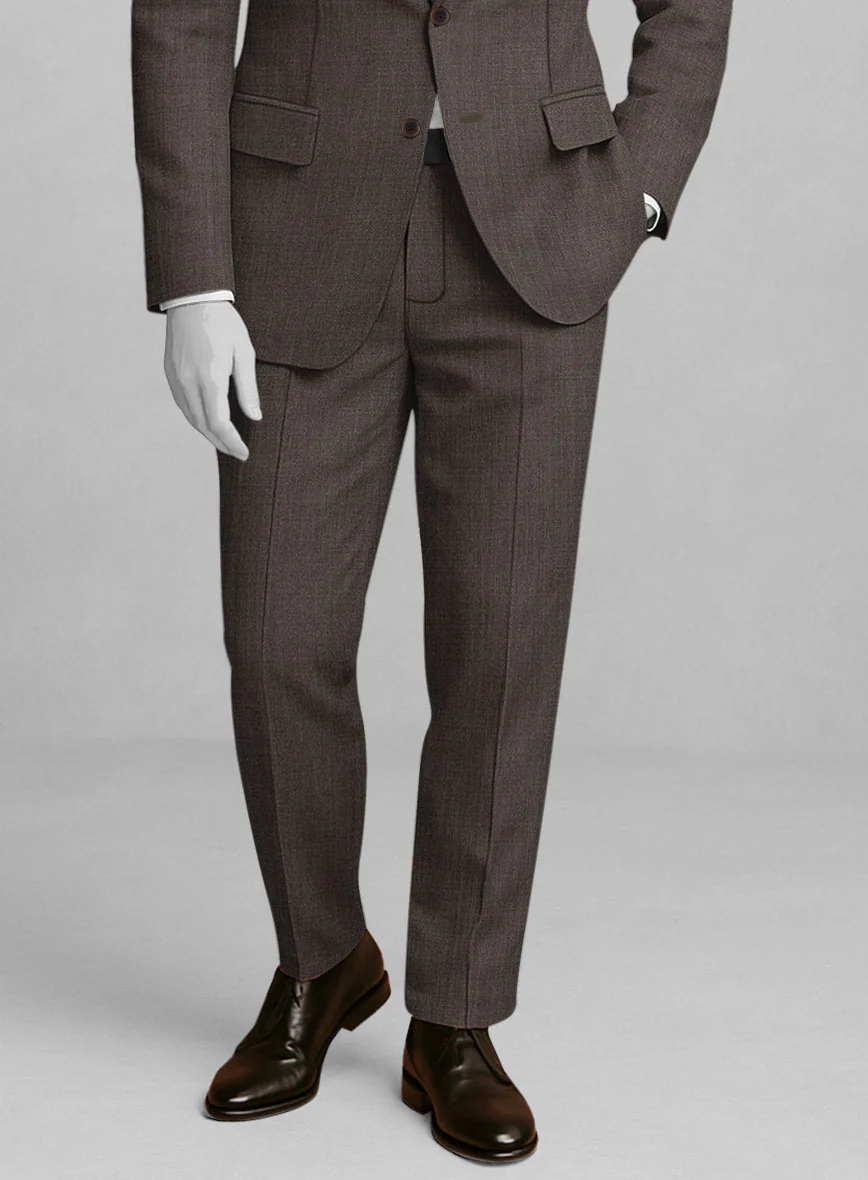 Napolean Stretch Brown Wool Pants