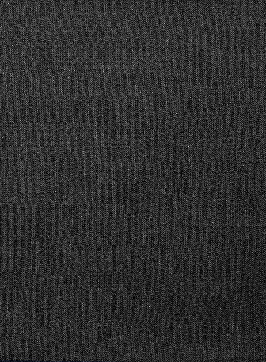 Napolean Stretch Charcoal Highland Wool Trousers - Image 6
