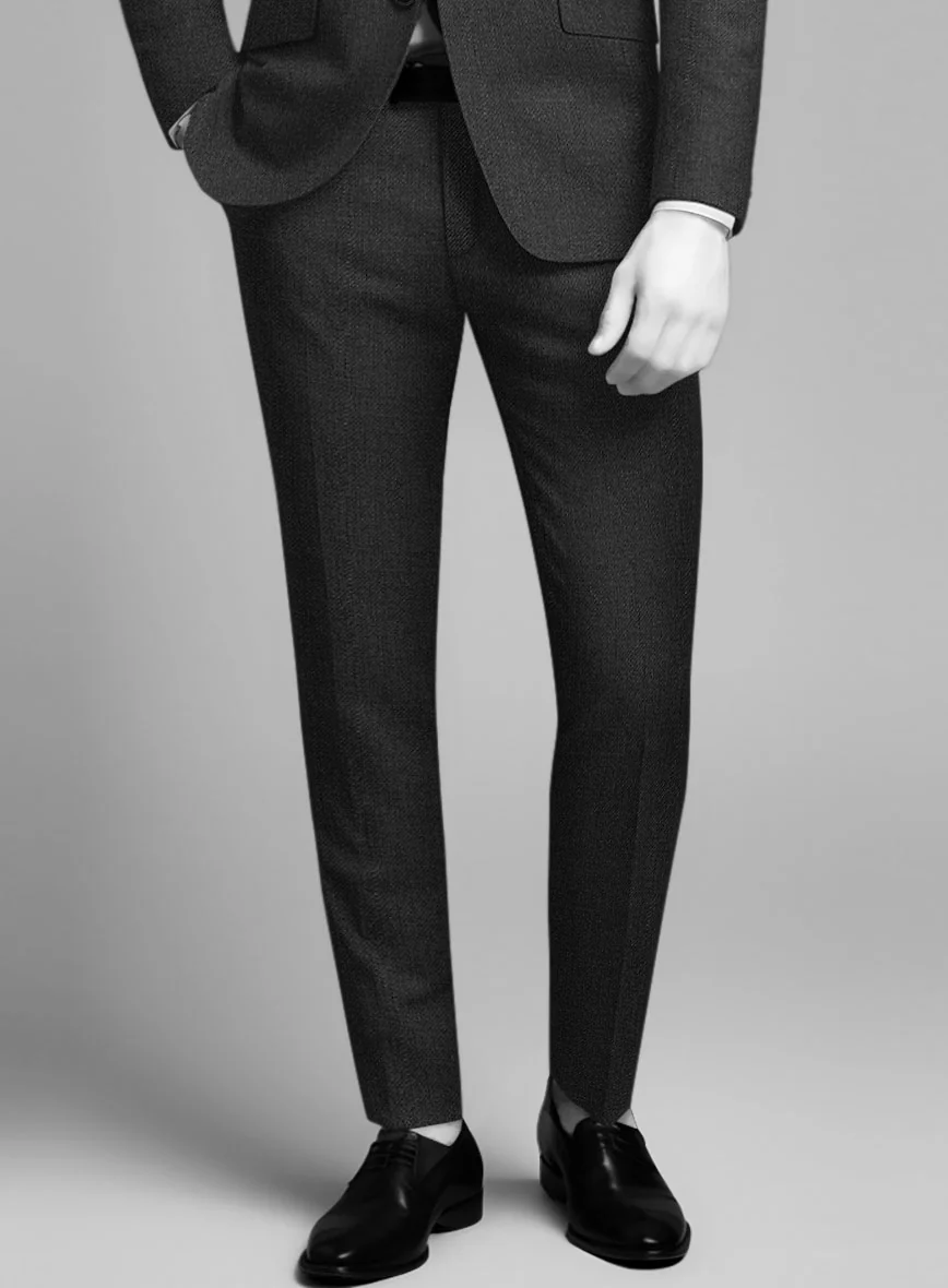 Napolean Stretch Charcoal Wool Pants - Image 2