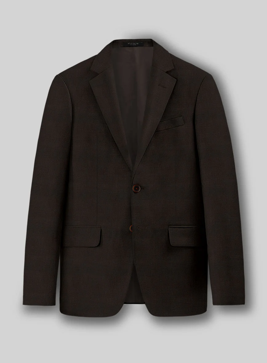 Napolean Stretch Dark Brown Wool Jacket