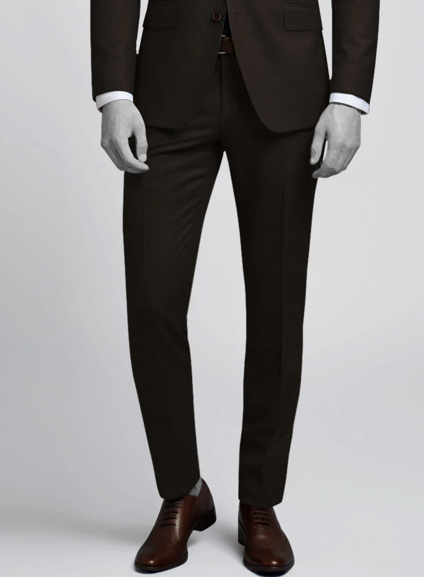 Napolean Stretch Dark Brown Wool Suit - Image 5