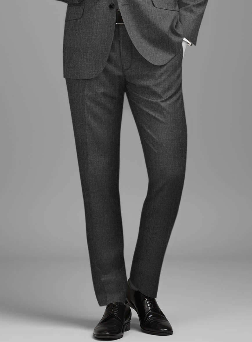 Napolean Stretch Dark Gray Wool Pants - Image 2