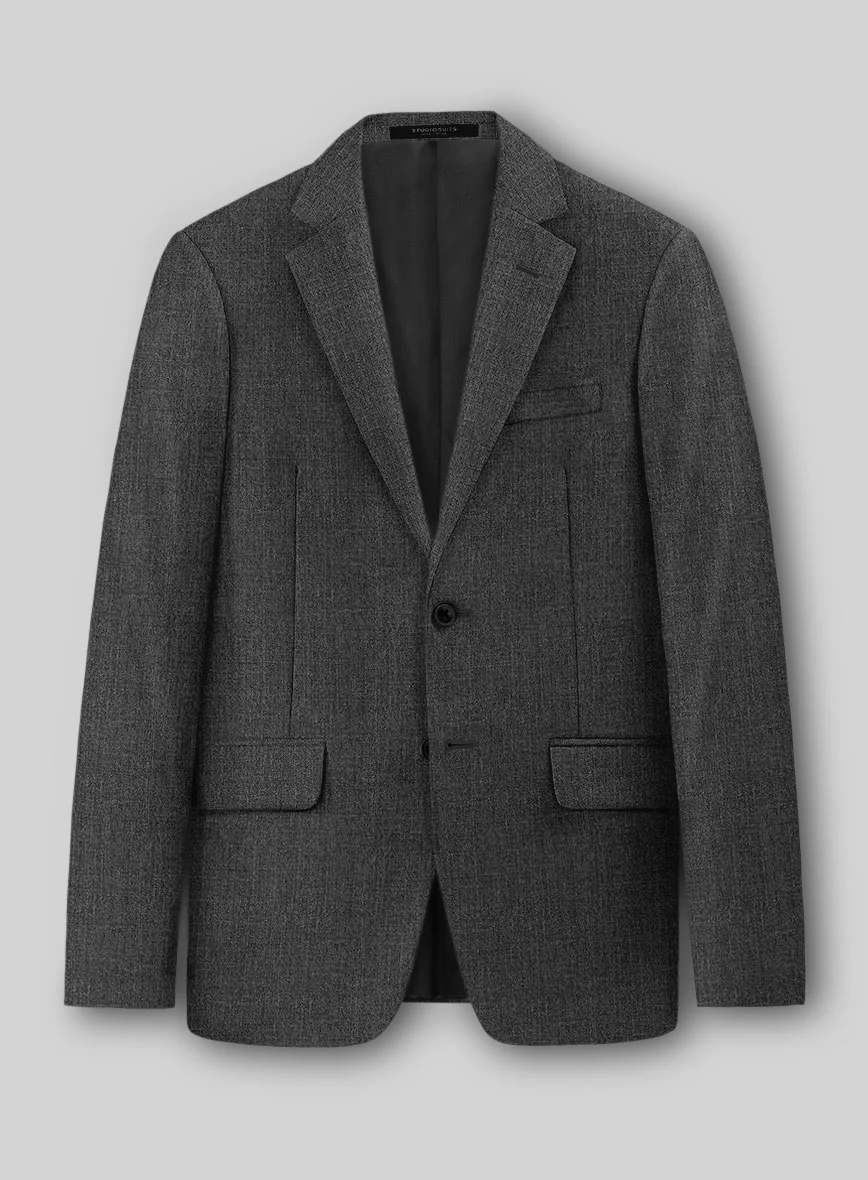 Napolean Stretch Dark Gray Wool Suit - Image 4