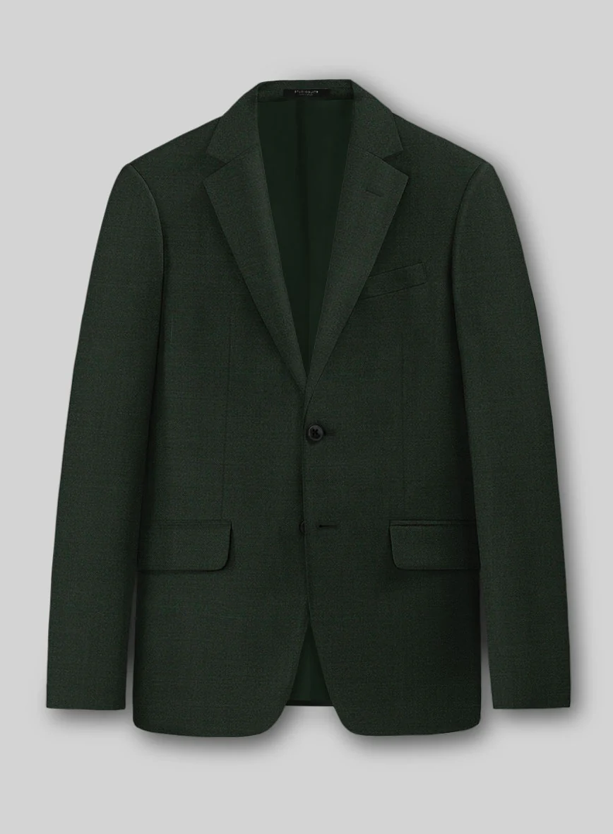 Napolean Stretch Dark Green Wool Jacket