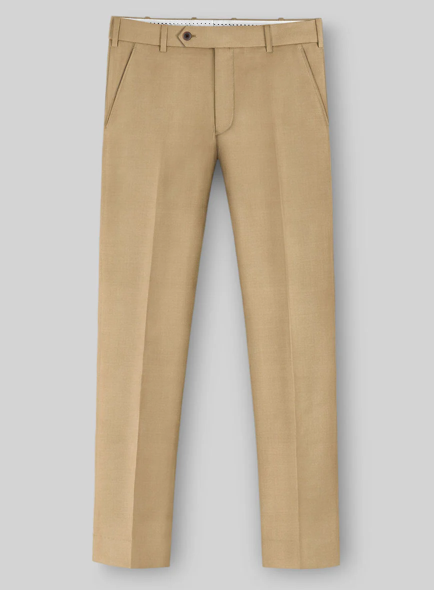 Napolean Stretch Dark Khaki Wool Pants - Image 2