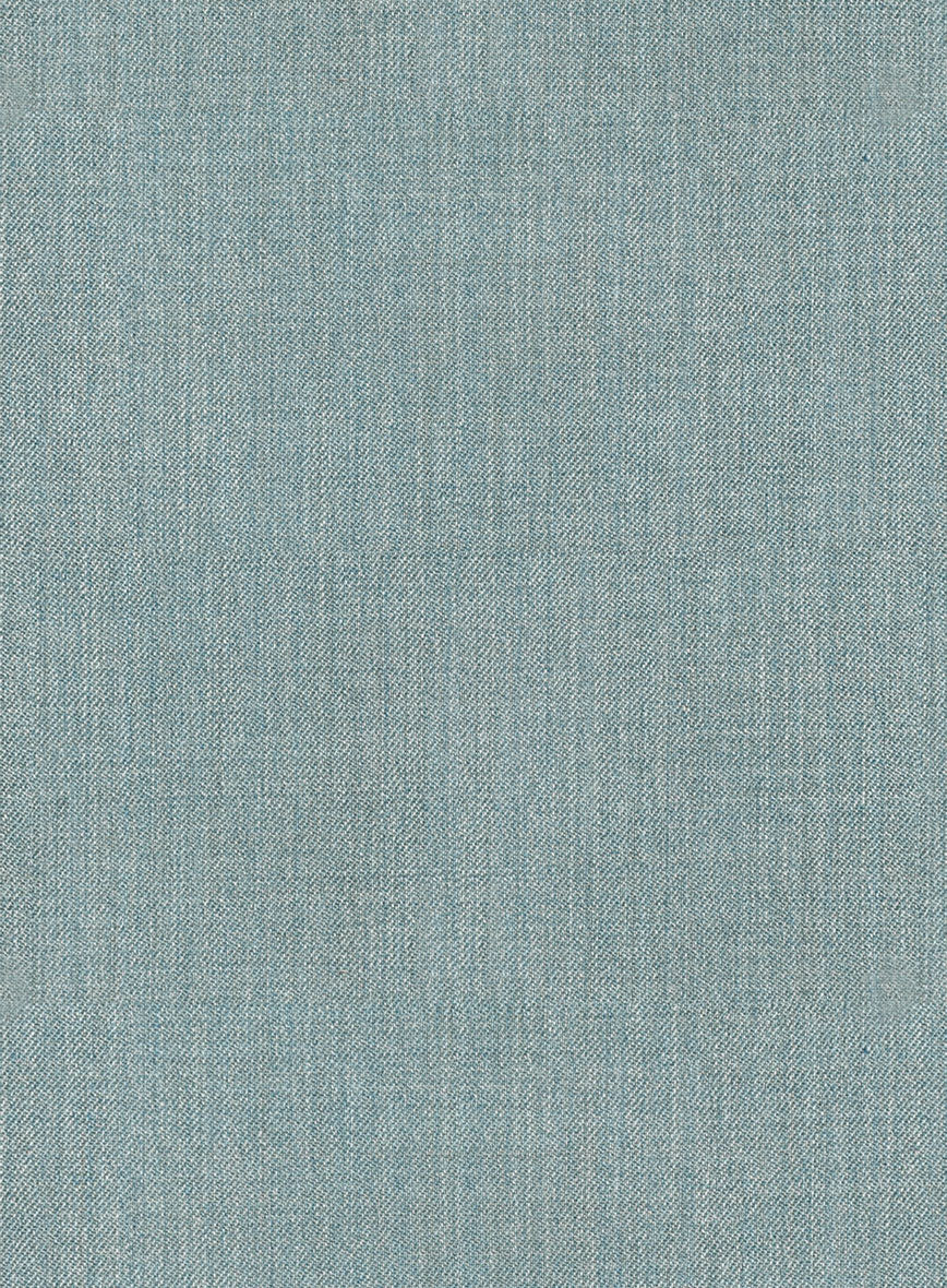 Napolean Stretch Gray Blue Highland Wool Trousers - Image 6