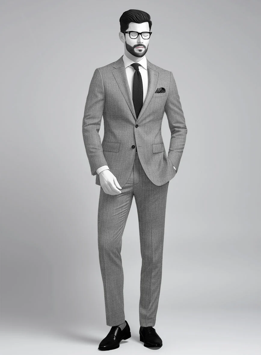 Napolean Stretch Gray Wool Suit
