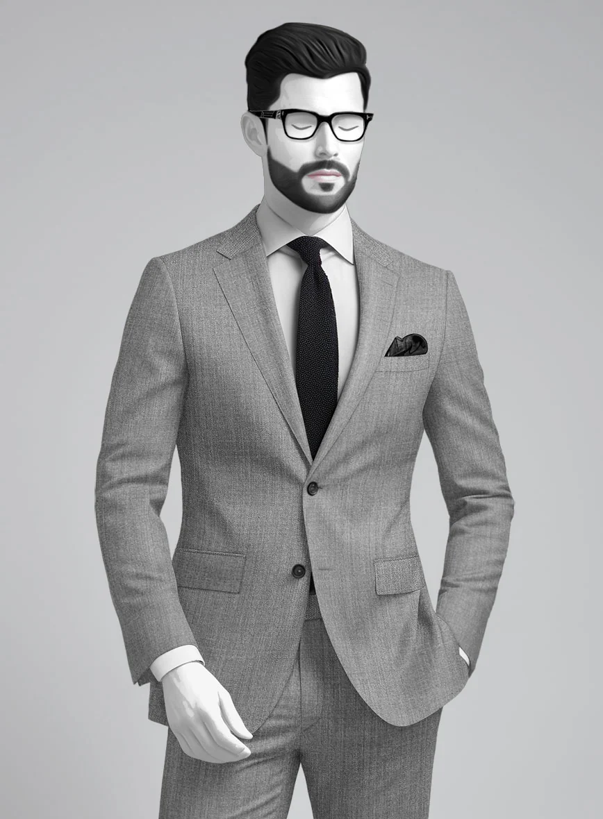 Napolean Stretch Gray Wool Suit - Image 4