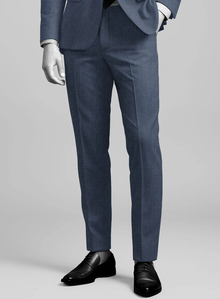 Napolean Stretch Imperial Blue Wool Suit - Image 6