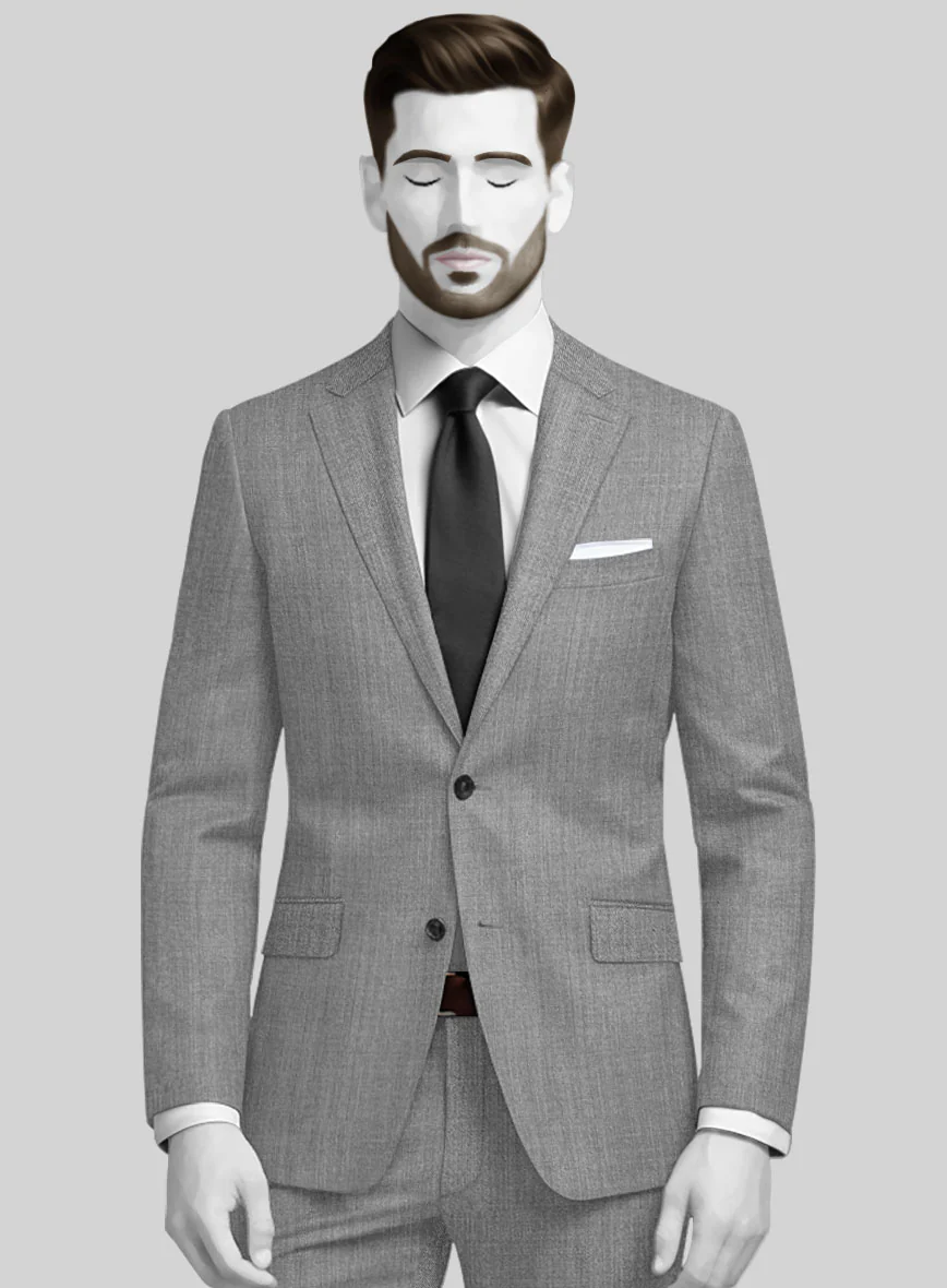 Napolean Stretch Mid Gray Wool Suit - Image 3