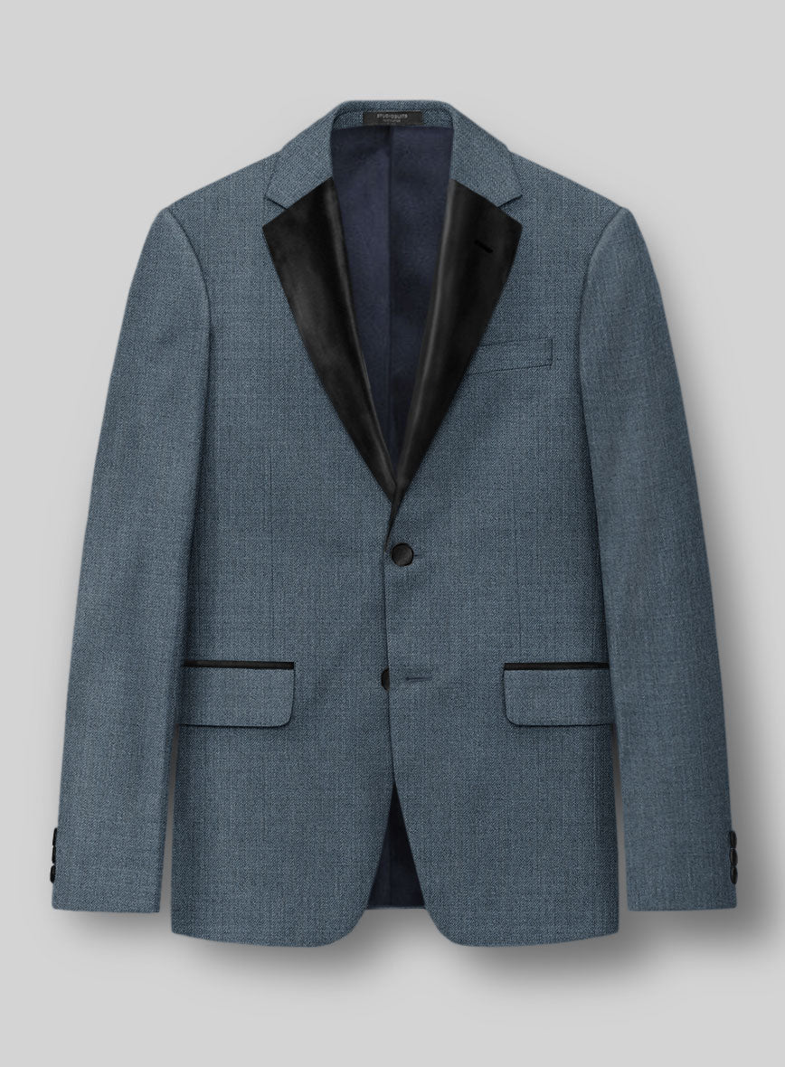 Napolean Stretch Pacific Blue Wool Tuxedo Suit - Image 3