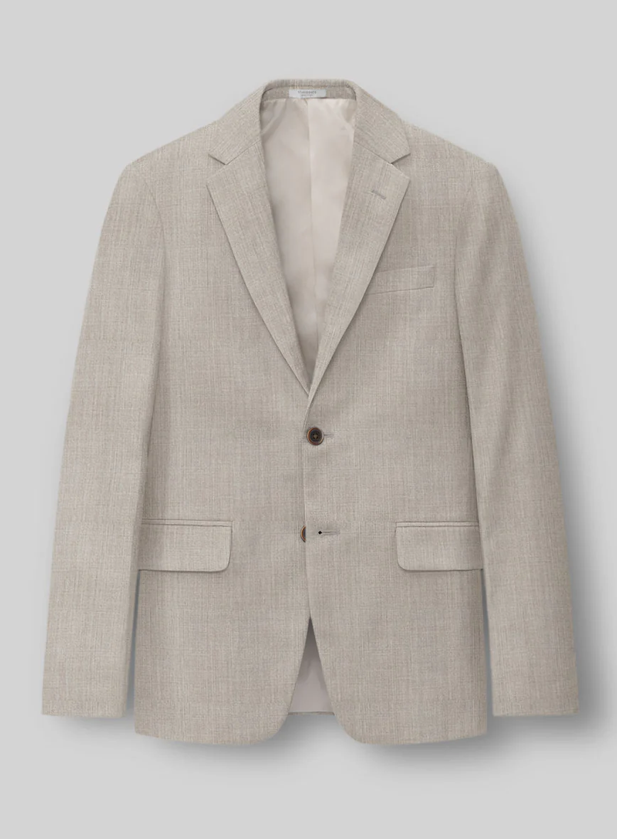 Napolean Stretch Pale Brown Wool Jacket