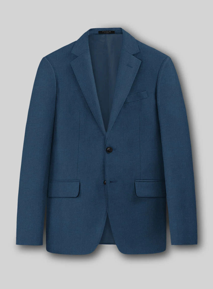 Napolean Stretch Powder Blue Wool Jacket