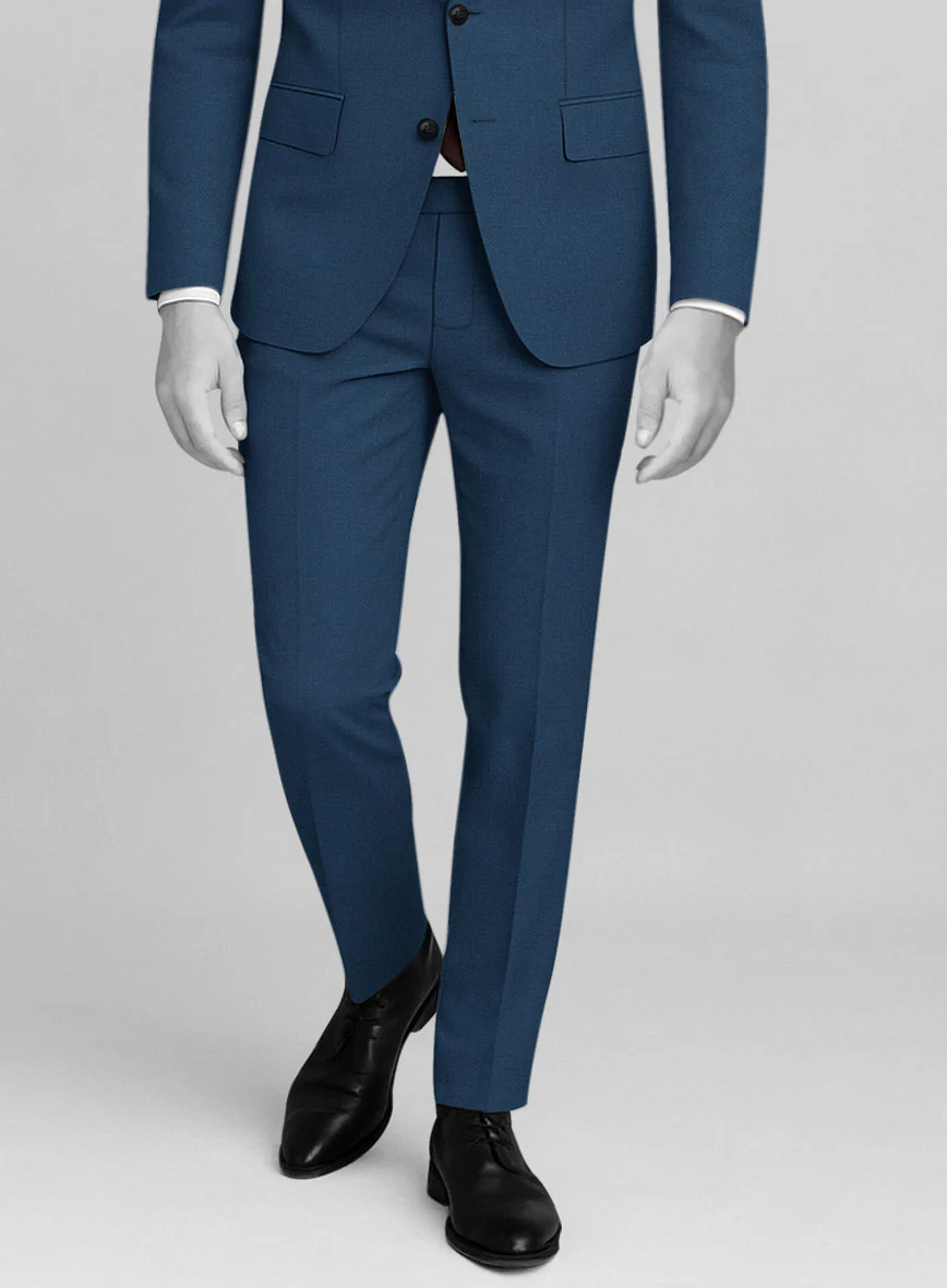 Napolean Stretch Powder Blue Wool Pants