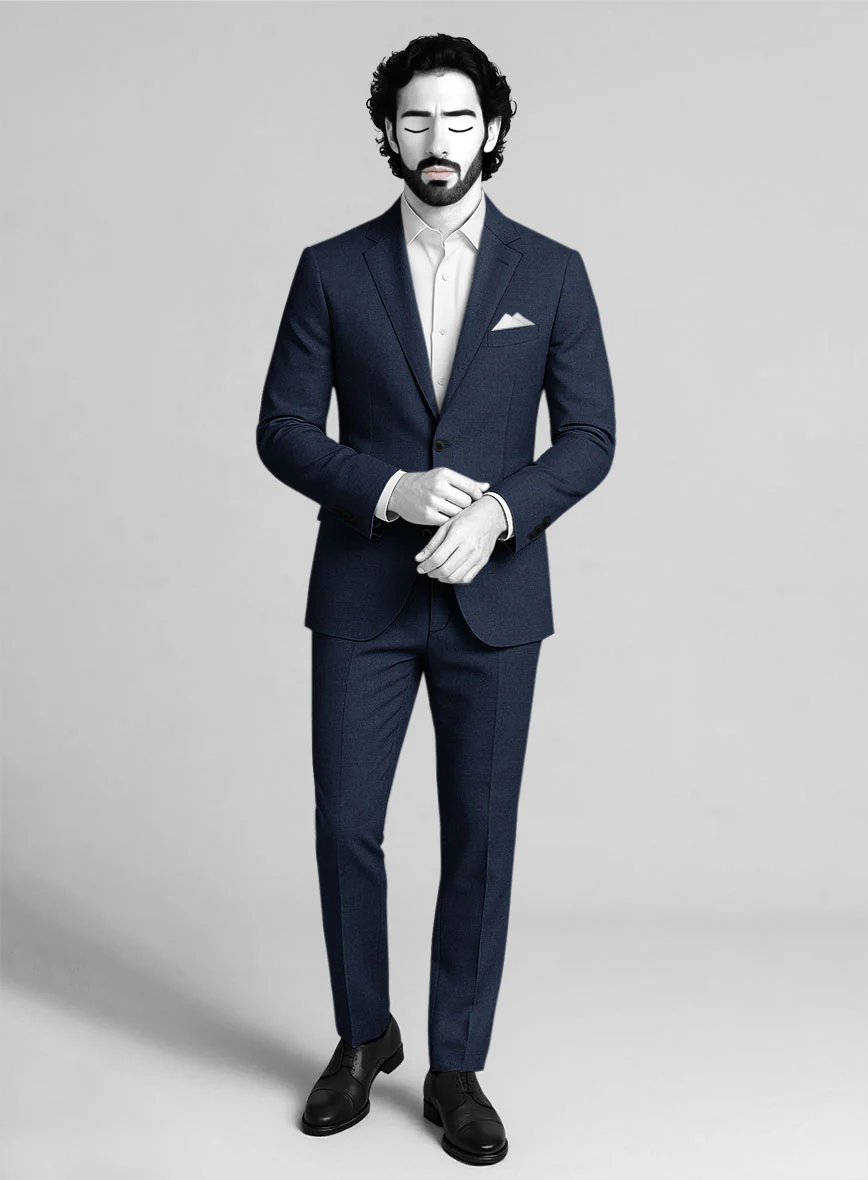Napolean Stretch Royal Blue Wool Suit