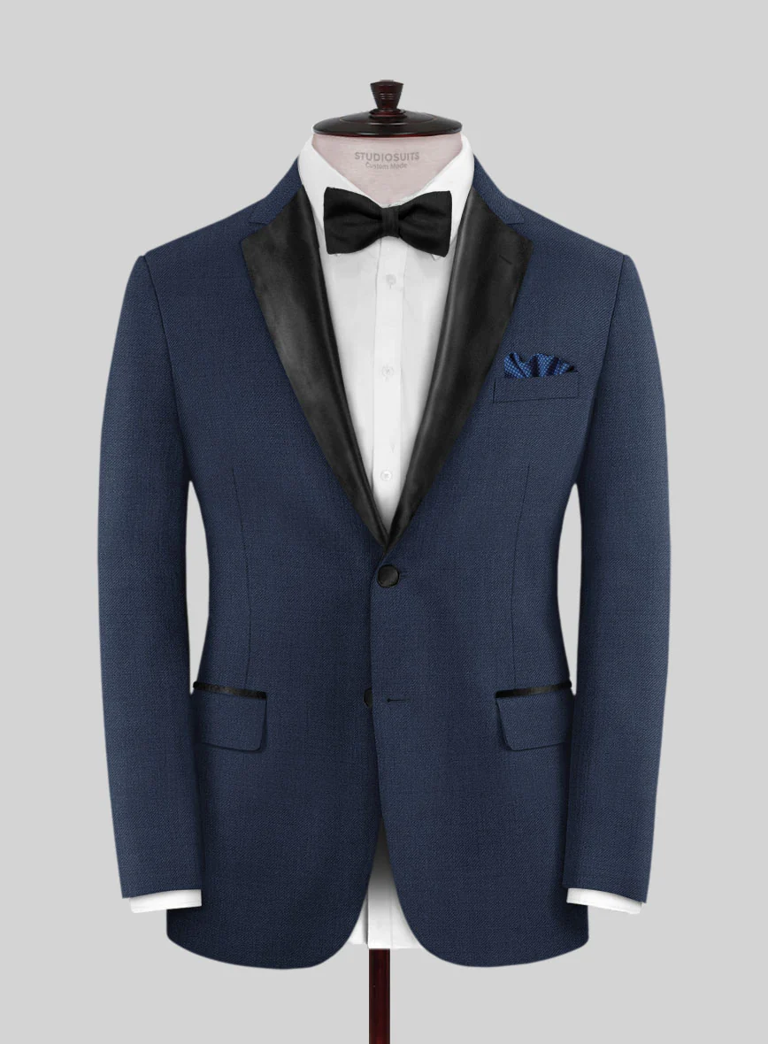 Napolean Stretch Royal Blue Wool Tuxedo Jacket