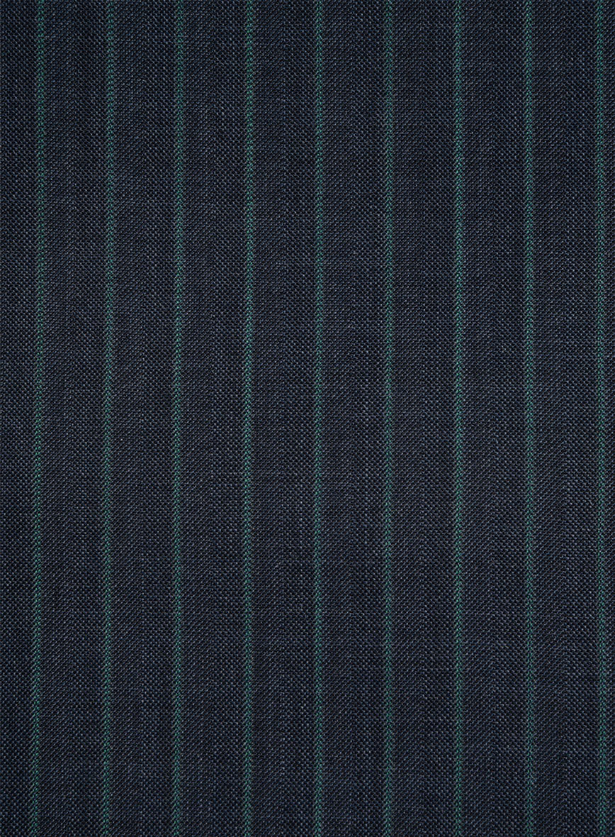 Napolean Thiago Stripe Navy Wool Pants - Image 3
