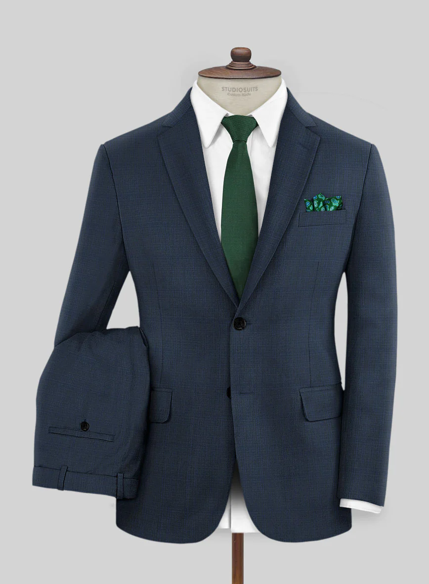 Napolean Vintage Blue Check Suit - Image 2